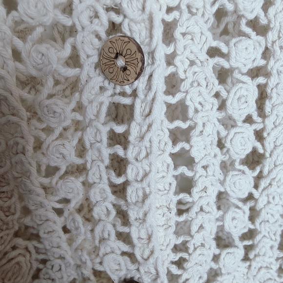 NWT Universal Thread Crochet Knit French Sleeve Ruffle Collar Cardigan, L - Picture 6 of 12